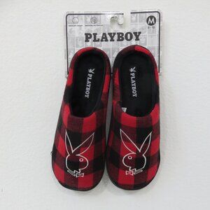 Playboy Plaid House-shoes Memory Foam Indoor/Outdoor Slippers